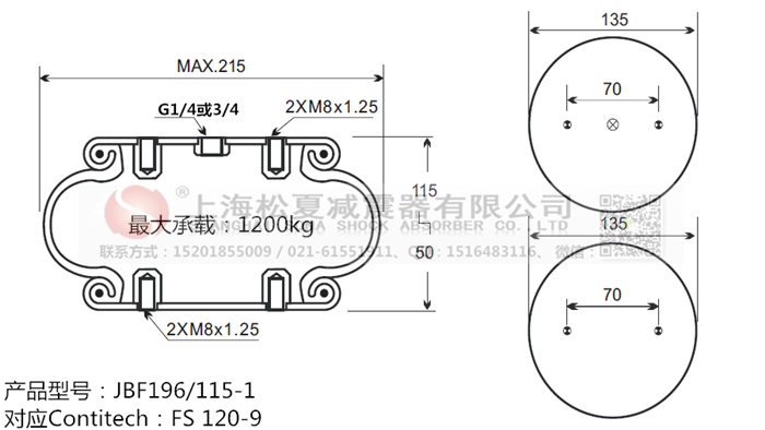 JBF196/115-1橡膠<a href='http://m.zkoepgr.com.cn/' target='_blank'><u>空氣彈簧</u></a>