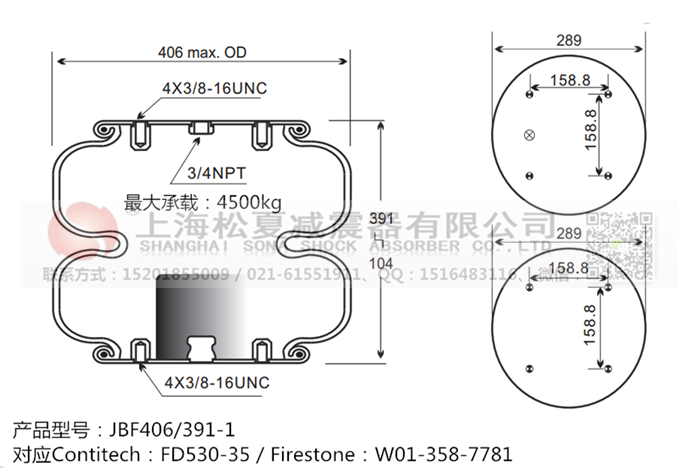 JBF406/391-2橡膠<a href='http://m.zkoepgr.com.cn/' target='_blank'><u>空氣彈簧</u></a>