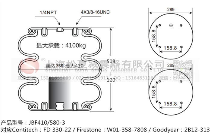 JBF410/580-3橡膠<a href='http://m.zkoepgr.com.cn/' target='_blank'><u>空氣彈簧</u></a>